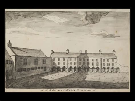 Antiguo grabado de la Universidad de St. Andrews