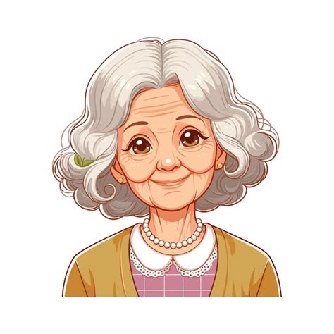 Una ilustración de una anciana vestida de rosa en un entorno rural, con huellas de pies en el suelo.