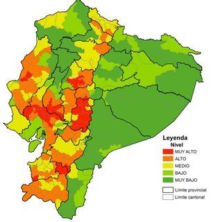 mapa de vulnerabilidad territorial en ecuador
