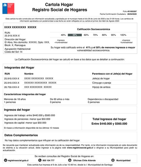 Ejemplo visual de la nueva Cartola Hogar con secciones destacadas