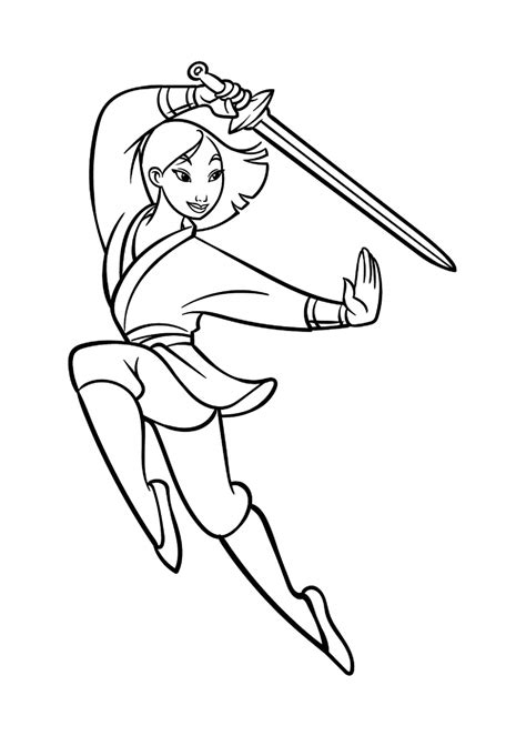 Dibujo humorístico de la abuela de Mulan, sosteniendo un grillo de la suerte