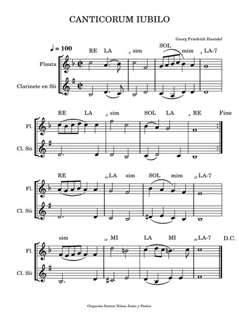 partitura de Canticorum Iubilo