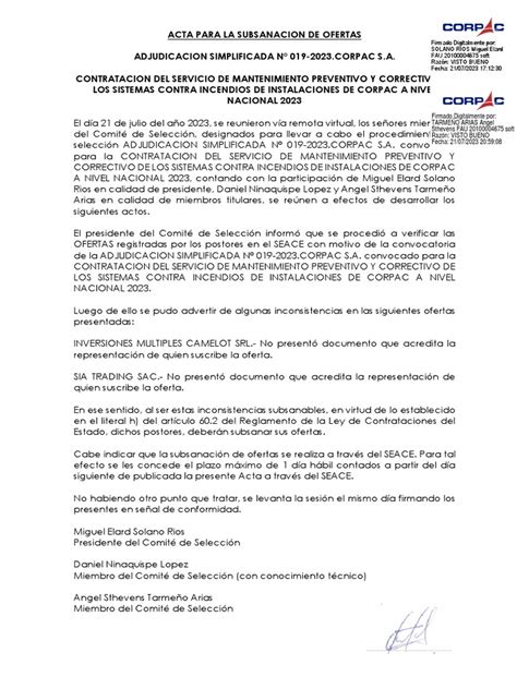 Esquema del proceso de apertura y subsanación de ofertas en licitaciones públicas