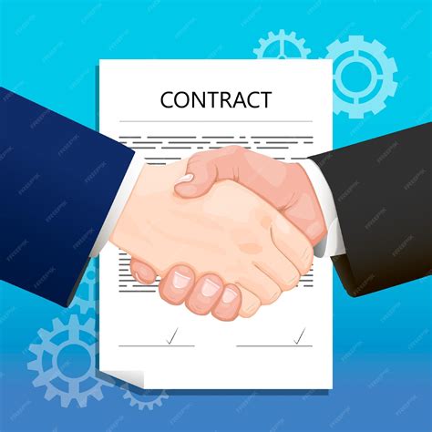 Ilustración de un contrato con el símbolo de un pacto de integridad