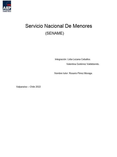 Esquema de la estructura del Servicio Nacional de Menores (Sename) en Chile