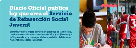 Diagrama mostrando la estructura del Servicio Nacional de Menores y sus áreas de responsabilidad