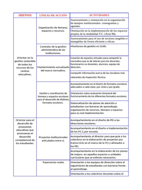 Infografía: Objetivos y líneas de acción de 