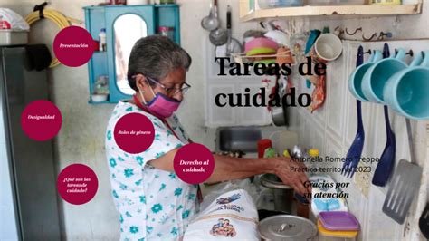 Infografía mostrando la distribución de las tareas de cuidado en los hogares paraguayos, con énfasis en el rol de la mujer