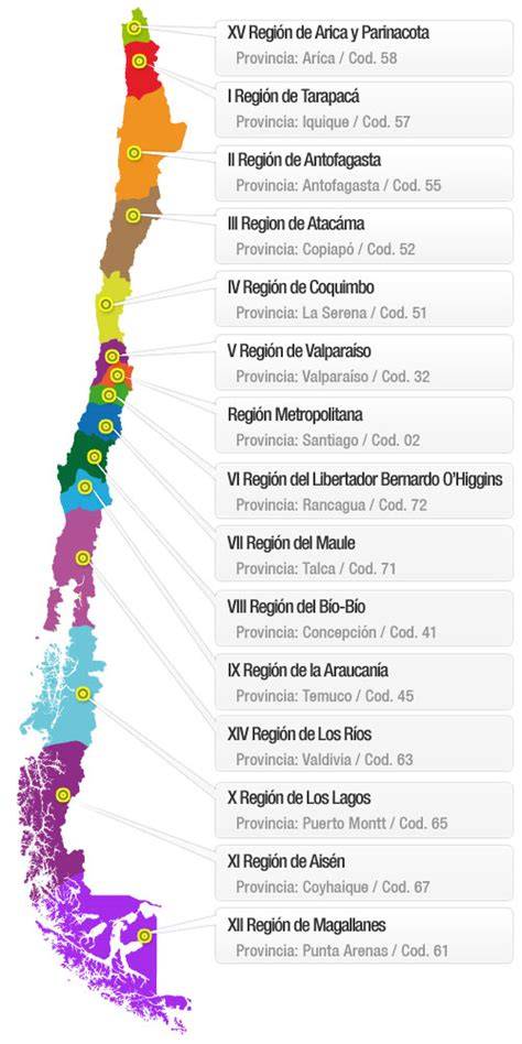 Mapa de Chile con regiones de mayor vulnerabilidad educativa