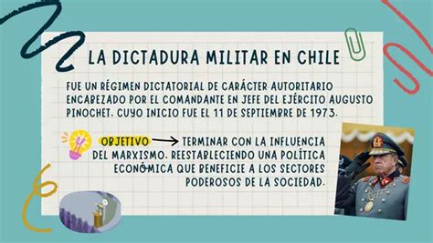 Esquema de la estructura de poder de la dictadura militar chilena o cronología de eventos clave (1973-1980)