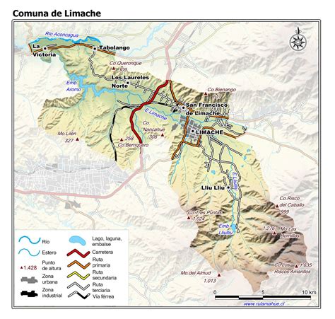 Mapa de ubicación de Limache, Chile