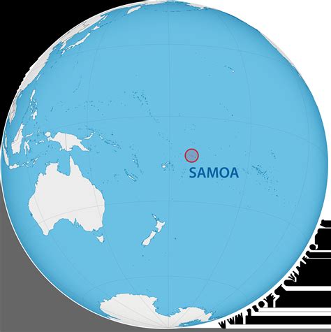 Mapa de Samoa con ubicación de la isla de Tau