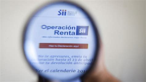 Captura de pantalla: Acceso a la declaración de renta en el sitio web del SII
