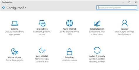 Función de actualización del sistema operativo de Microsoft incluida en Configuración