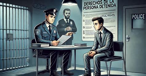 Foto de persona siendo detenida por policía, enfatizando los derechos