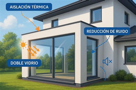 Esquema con las principales características de una vivienda moderna y eficiente