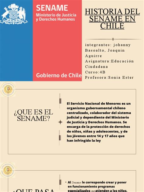 Esquema organizacional del SENAME en Chile