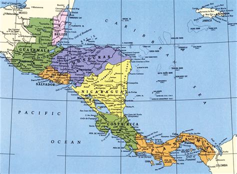 Mapa de Centroamérica mostrando las zonas con mayor inseguridad alimentaria