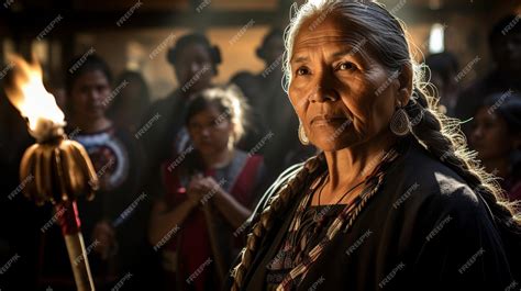 Fotografía: Mujer campesina líder indígena en un evento comunitario