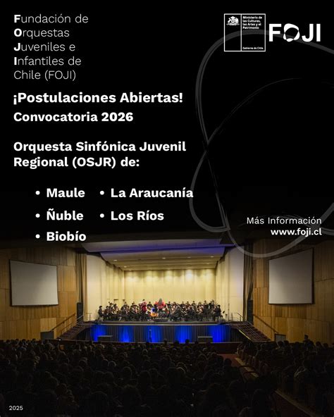 Infografía: Estructura organizativa y distribución geográfica de las orquestas de la FOJI en Chile