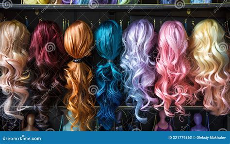 Variedad de pelucas de anciana en diferentes estilos y colores, destacando la diversidad para caracterización