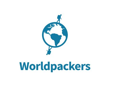 Logo de Worldpackers o ilustración de personas viajando y voluntariando en diferentes proyectos