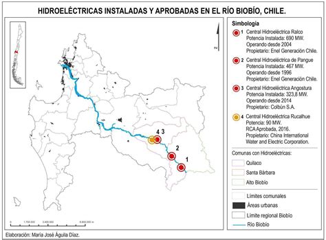mapa del Alto Bio-Bío mostrando la ubicación de Quepuca-Ralco y El Huachi