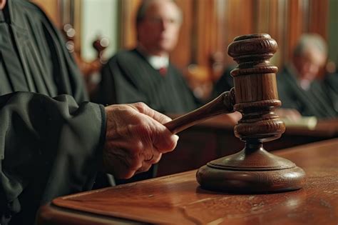Ilustración de un tribunal de justicia o martillo de juez