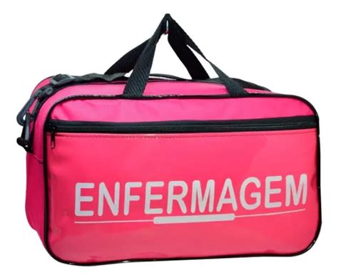 Ilustración de una bolsa de enfermería con compartimentos claramente diferenciados para material limpio y sucio.