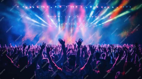Foto de una multitud en un concierto de música cristiana de alabanza