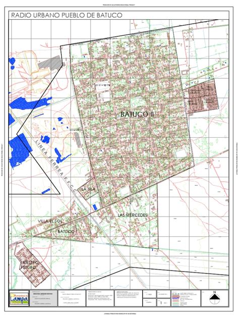 Mapa de Batuco destacando la zona residencial
