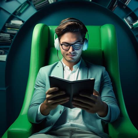 Persona leyendo un libro electrónico en un ambiente relajado