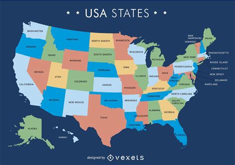 Mapa de Estados Unidos con los costos de vida promedio por estado