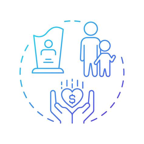 Ilustración de una familia recibiendo apoyo financiero tras un fallecimiento.