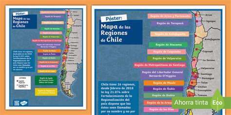 Mapa de Chile con las regiones y sus directores del nuevo servicio