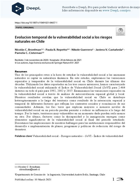 Gráfico de evolución temporal de la vulnerabilidad social en Chile