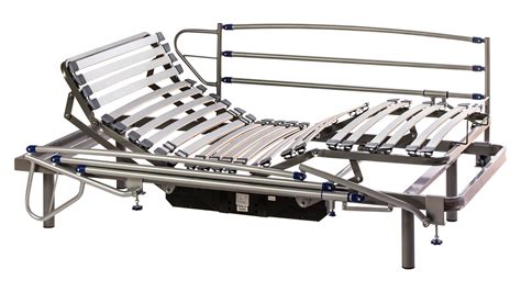 Imagen de una cama articulada eléctrica con barandillas, mostrando su funcionalidad ajustable.