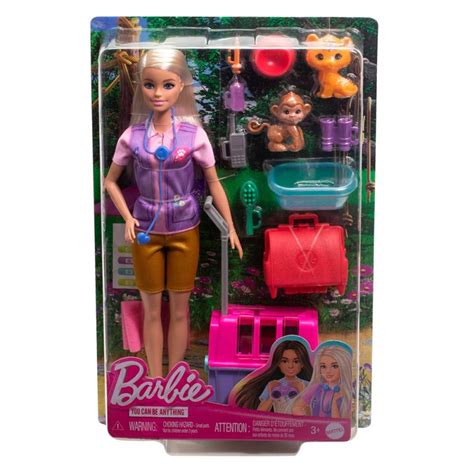 Detalle de los accesorios de Barbie rescatadora de animales