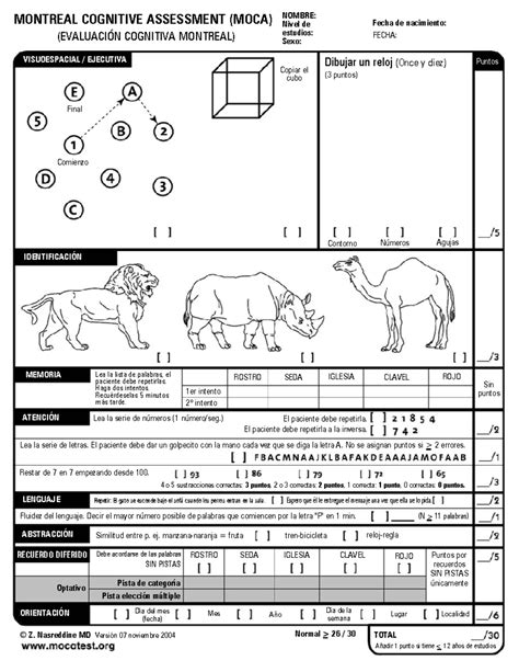 Comparación entre Test MoCA y Mini-Mental en evaluación cognitiva