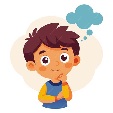 Ilustración de un niño dibujando, con burbujas de pensamiento mostrando cómo sus ideas se transforman en formas en el papel.