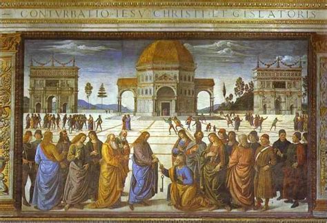 Cristo entregando las llaves a San Pedro, fresco de la Capilla Sixtina realizado por Pietro Perugino