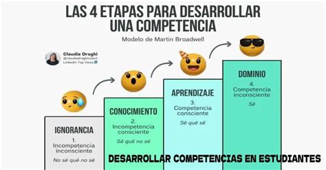 Gráfico de etapas del modelo de competencias
