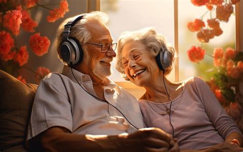 Imagen de una persona mayor disfrutando de la música.