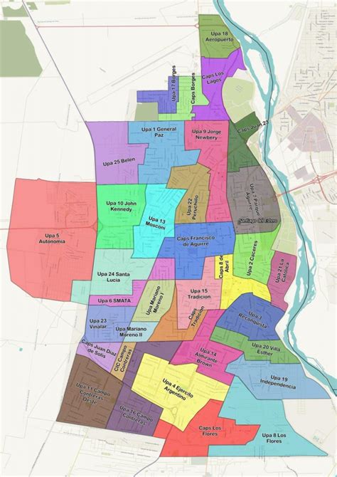 Mapa de la zona de cobertura del Hospital del Salvador