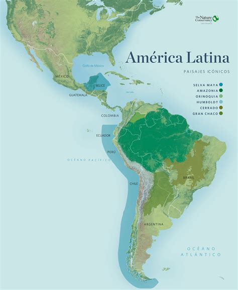 Mapa de hotspots de biodiversidad en América Latina y el Caribe