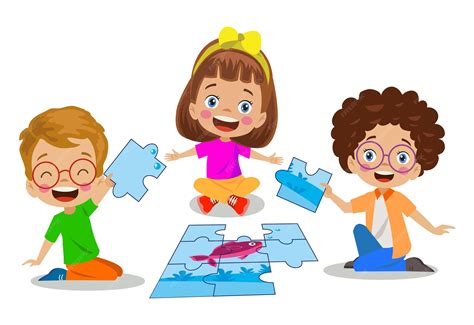 Niños jugando con rompecabezas y puzzles.