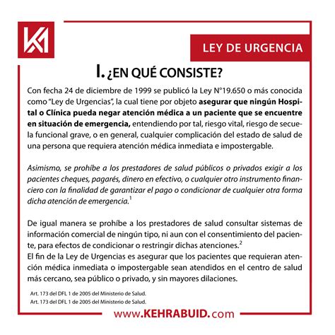 Gráfico informativo sobre la Ley de Urgencia y pagos en atenciones médicas