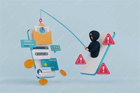 Ilustración de un ataque de phishing con anzuelo y datos personales