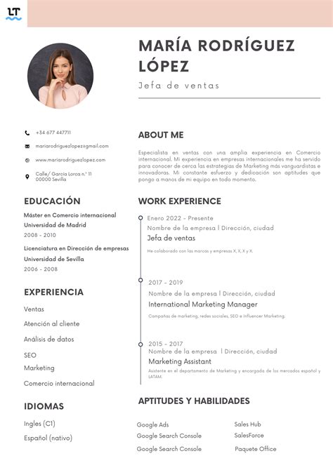 Ejemplo de cómo redactar la sección 