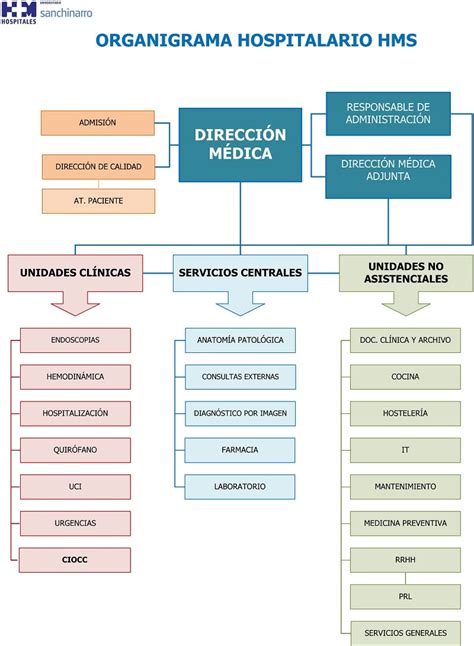 Esquema de las diferentes entidades que ofrecen apoyo hospitalario